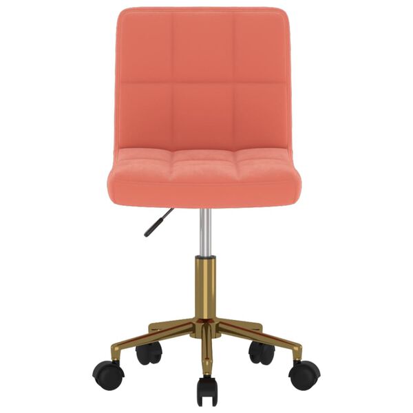 vidaXL Otočn&eacute; j&iacute;deln&iacute; židle 2 ks růžov&eacute; samet