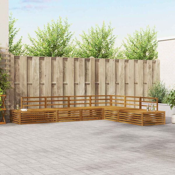 vidaXL Venkovn&iacute; pohovkov&aacute; souprava 6 Kus Př&iacute;rodn&iacute;