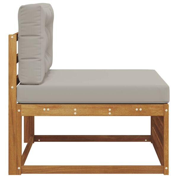 vidaXL Zahradn&iacute; prostředn&iacute; pohovka Masivn&iacute; ak&aacute;tov&eacute; dřevo Př&iacute;rodn&iacute;