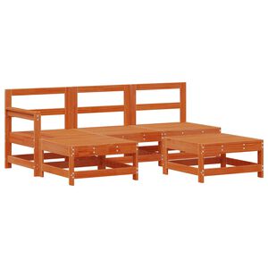 vidaXL Zahradn&iacute; lounge set 5 pcs Voskově Hněd&aacute; Masivn&iacute; borovice