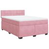 vidaXL Box spring postel s matrac&iacute; tmavě růžov&aacute; 140 x 200 cm samet