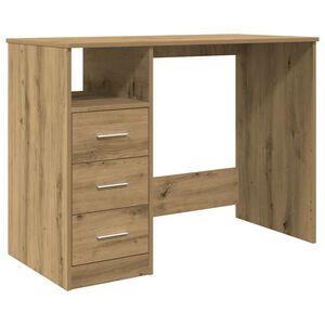 vidaXL Psac&iacute; stůl dub artisan 102x50x76 cm kompozitn&iacute; dřevo