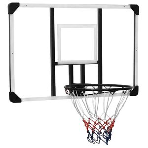 vidaXL Basketbalov&yacute; ko&scaron; s průhlednou deskou 106x69x3 cm polykarbon&aacute;t