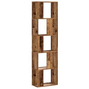 vidaXL Knihovna 5patrov&aacute; old wood 45x23,5x162,5 cm kompozitn&iacute; dřevo