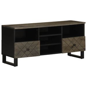 vidaXL TV skř&iacute;ňka čern&aacute; 100 x 33 x 46 cm masivn&iacute; mangovn&iacute;kov&eacute; dřevo