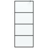 vidaXL Sprchová zástěna walk-in černá 80 x 195 cm mléčné ESG sklo