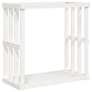 vidaXL Venkovn&iacute; stojan na dřevo b&iacute;l&aacute; 108x52x106 cm masivn&iacute; borovice