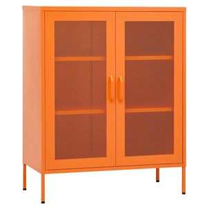 vidaXL &Uacute;ložn&aacute; skř&iacute;ň oranžov&aacute; 80 x 35 x 101,5 cm ocel