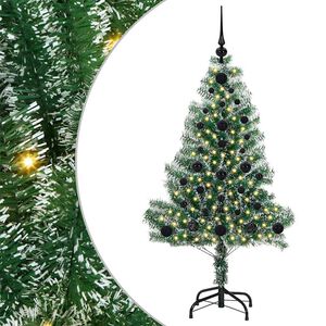 vidaXL Uměl&yacute; v&aacute;nočn&iacute; stromeček se sněhem a LED osvětlen&iacute;m 120 cm