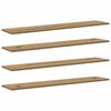 vidaXL Police na knihy 4 pcs Hněd&aacute; 100 x 20 x 1,5 cm kompozitn&iacute; dřevo