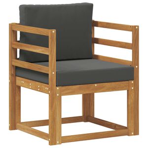 vidaXL Venkovn&iacute; pohovka Masivn&iacute; ak&aacute;ciov&eacute; dřevo a polyester Př&iacute;rodn&iacute;