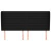 vidaXL Čelo postele typu u&scaron;&aacute;k čern&eacute; 183x23x118/128 cm textil