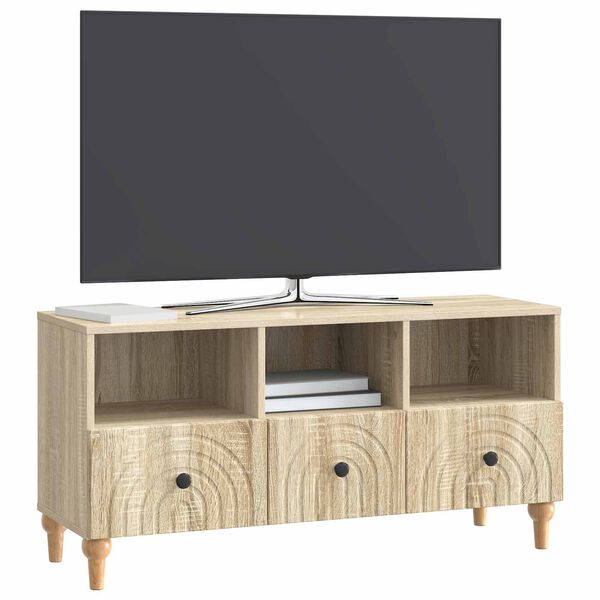vidaXL Televizn&iacute; skř&iacute;ň Sonoma dub 102 x 34,5 x 50 cm Dřevěn&yacute; materi&aacute;l