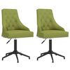 vidaXL Otočn&eacute; j&iacute;deln&iacute; židle 2 ks světle zelen&eacute; samet