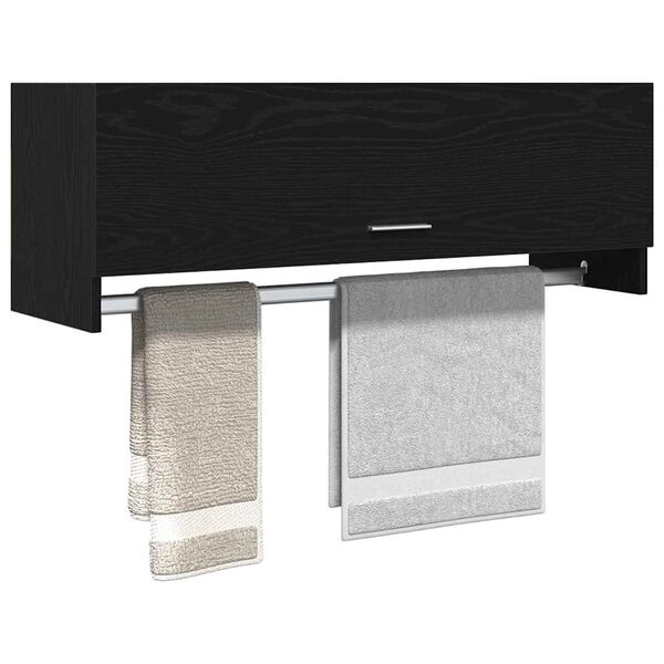 vidaXL &Scaron;atn&iacute; skř&iacute;ň Čern&yacute; dub 100 x 32,5 x 35 cm kompozitn&iacute; dřevo