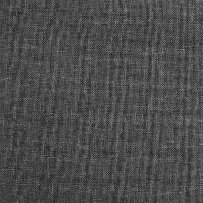 vidaXL Křeslo s nohami z kaučukovníkového dřeva tmavě šedé textil