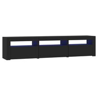 vidaXL TV skříňka s LED osvětlením černá 180x35x40 cm