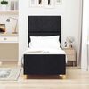 vidaXL R&aacute;m postele s čelo Čern&aacute; 80 x 200 cm textil