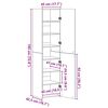 vidaXL Skř&iacute;ň highboard b&iacute;l&aacute; 45 x 42,5 x 185 cm kompozitn&iacute; dřevo