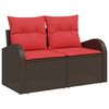 vidaXL Zahradn&iacute; sofa Hněd&aacute; 124 x 62 x 85cm polyratan