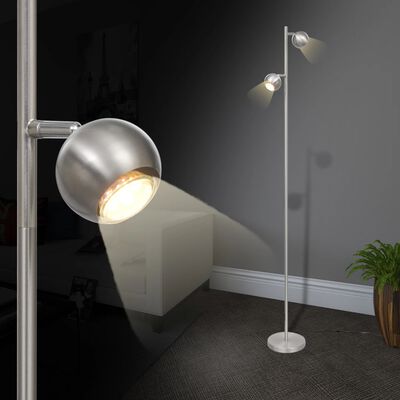 Nastavitelná stojací lampa se 2 LED světly a kulovitými stínítky