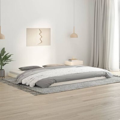 vidaXL Rám postele bílý 200 x 200 cm masivní borovice