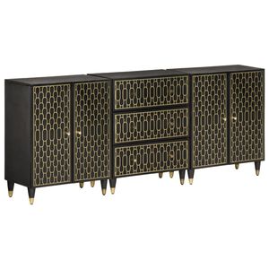 vidaXL Odkl&aacute;dac&iacute; skř&iacute;ňky 3 ks 60x33x75 cm masivn&iacute; mangovn&iacute;kov&eacute; dřevo