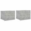 vidaXL Nočn&iacute; stolky 2 ks betonově &scaron;ed&eacute; 40x30x30 cm kompozitn&iacute; dřevo