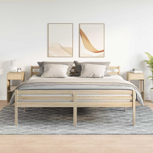 vidaXL Nočn&iacute; stolky se z&aacute;suvkou 2 ks dub sonoma 35x34x66,5 cm