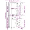 vidaXL Vysok&yacute; bufet Artisanov&yacute; dub 69,5 x 34 x 180 cm kompozitn&iacute; dřevo