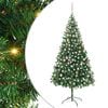 vidaXL Uměl&yacute; v&aacute;nočn&iacute; stromek s LED a sadou koul&iacute; 210 cm 910 větviček