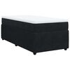 vidaXL Box spring postel s matrac&iacute; čern&aacute; 100x200 cm samet