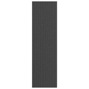VidaXL Rohožka Stripe Čern&aacute; a &scaron;ed&aacute; 115x400 cm