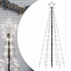 vidaXL LED v&aacute;nočn&iacute; stromek s hroty 220 studen&yacute;ch b&iacute;l&yacute;ch LED 180 cm