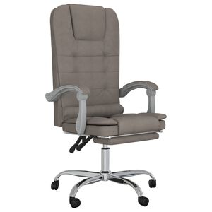 vidaXL Mas&aacute;žn&iacute; polohovac&iacute; kancel&aacute;řsk&eacute; křeslo taupe textil