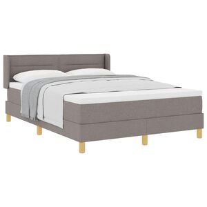 vidaXL Postel s boxspringem s matrac&iacute; Taupe 200 x 160 cm Polyester