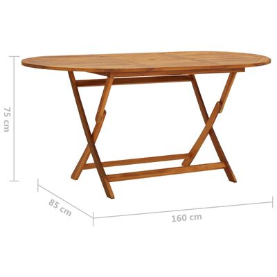 vidaXL Zahradní stůl 160 x 85 x 75 cm masivní akáciové dřevo