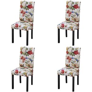 vidaXL J&iacute;deln&iacute; židle 4 ks v&iacute;cebarevn&eacute; textil