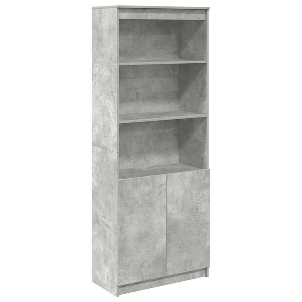 vidaXL Skř&iacute;ň highboard betonově &scaron;ed&aacute; 70 x 35 x 180 cm kompozitn&iacute; dřevo