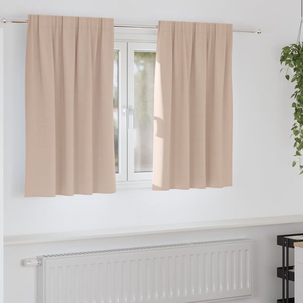 vidaXL Z&aacute;věsy na zatemněn&iacute; s kroužky 2 pcs Taupe 140 x 140 cm