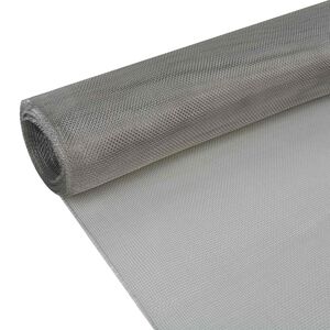 vidaXL S&iacute;ť proti hmyzu nerezov&aacute; ocel 100 x 500 cm stř&iacute;brn&aacute;