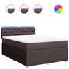 vidaXL Box spring postel s matrac&iacute; tmavě hněd&aacute; 160x200 cm textil