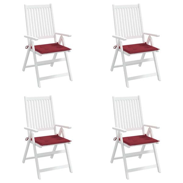 vidaXL Podu&scaron;ky na zahradn&iacute; židli 4 ks v&iacute;nov&eacute; 40x40x4 cm l&aacute;tka oxford