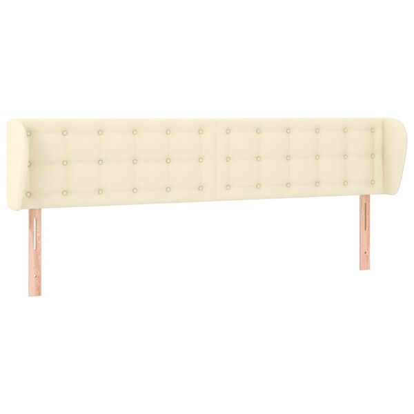 vidaXL Čelo postele typu u&scaron;&aacute;k kr&eacute;mov&eacute; 163x23x78/88 cm uměl&aacute; kůže