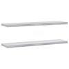 vidaXL N&aacute;stěnn&eacute; police 2 ks 100 x 23,5 cm stř&iacute;brn&eacute; nerezov&aacute; ocel