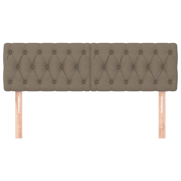 vidaXL Čela postele b&eacute;žov&aacute; 144x7x78/88 cm l&aacute;tka