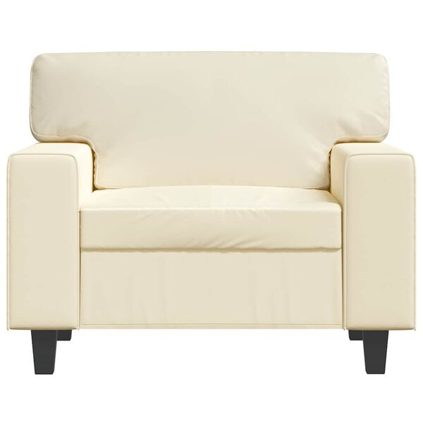 vidaXL Křeslo kr&eacute;mov&eacute; 60 cm uměl&aacute; kůže