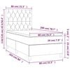 vidaXL Box spring postel s matrac&iacute; tmavě modr&aacute; 80 x 200 cm samet