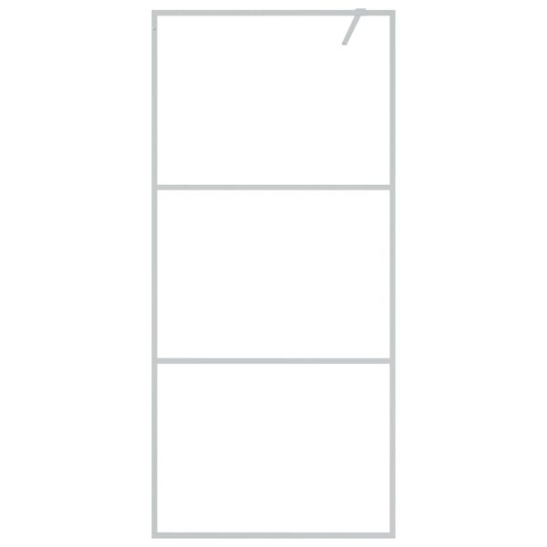 vidaXL Sprchov&aacute; z&aacute;stěna walk-in stř&iacute;brn&aacute; 90 x 195 cm čir&eacute; ESG sklo