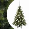 vidaXL Uměl&yacute; v&aacute;nočn&iacute; stromek s v&aacute;nočn&iacute;mi koulemi 120 cm 150 LED